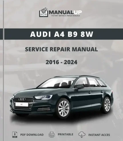 AUDI A4 B9 8W 2016 To 2024 Service Repair Manual - Workshop Manual PDF Download