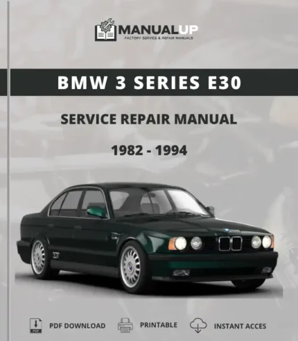 BMW 3 Series E30 1982 To 1994 Service Repair Manual - Workshop Manual PDF Download
