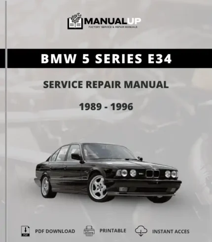 BMW 5 Series E34 1989 To 1996 Service Repair Manual - Workshop Manual PDF Download