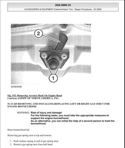 BMW Z4 E85 2002 To 2008 Service Repair Manual