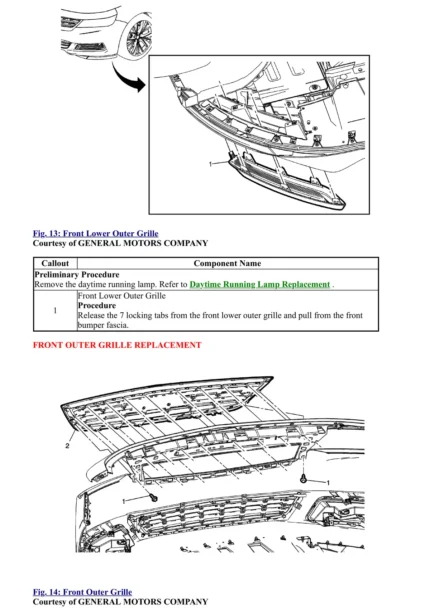 Chevrolet Impala 2016 To 2020 Service Repair Manual