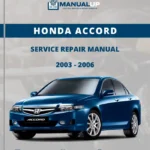 Honda Accord 2003 To 2006 Service Repair Manual - Workshop Manual PDF Download