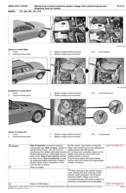 MERCEDES-BENZ E-Class W212 2010 To 2016 Service Repair Manual