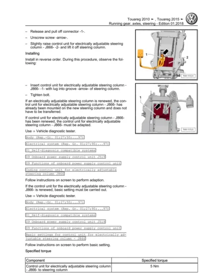 Volkswagen Touareg 2010-2017 Service Repair Manual
