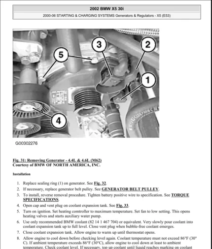 BMW X5 E53 1999 to 2006 Service Repair Manual