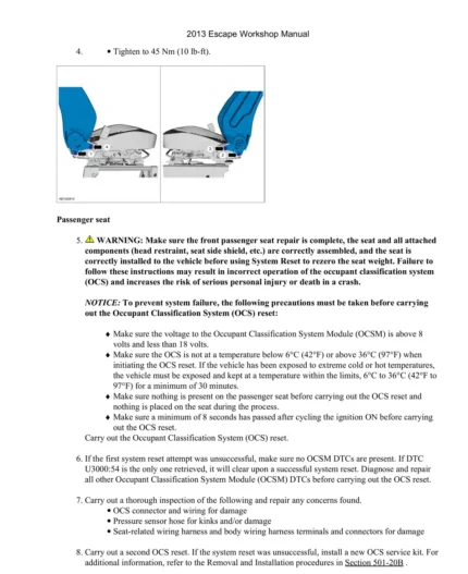 Ford Kuga MK2 - Escape 2013 Service Repair Manual